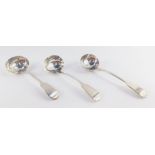 A George III silver cream ladle, fiddle pattern with plain bowl, Thomas & George Hayter, London 1816