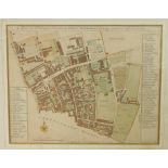 A map of St Giles's Cripplegate Without, with large additions and corrections, coloured engraving, p