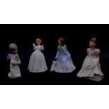 Three Royal Doulton figures, comprising Kerry HN3036., Andrea HN3058., and Catherine HN3044, togethe