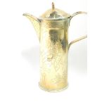 An early 20thC Trench Art brass shell case, in the form of an Eastern jug with compressed domed lid