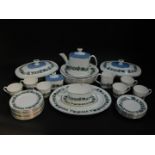 A Royal Doulton porcelain part dinner and tea service, decorated in the Esprit pattern, comprising o