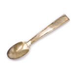 An Elizabeth II silver Art and Crafts style spoon, possibly rejoined and adapted, Birmingham 1978, m