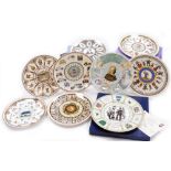 Eight Wedgwood commemorative plates, including Dickens, Shakespeare, fashion, Kings, etc and a Royal