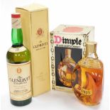 Two bottles of whisky, to include a Dimple Deluxe Scotch Whisky and a Home Of The Glenlivet Whisky,