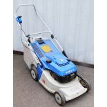 A Yamaha petrol rotary lawnmower.