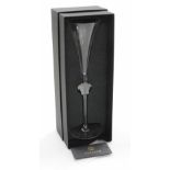 A Versace Medusa Lumiere champagne flute, in presentation case, with certificate, the glass 30cm hig