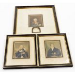 Three Hogarth framed prints, including George Baxters print of the late Duke of Wellington with embo