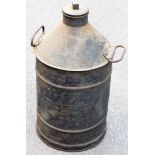 A metal storage canister, 60cm high.
