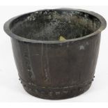 An old copper wash tub, 38cm high, 51cm diameter.