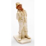 A late 19thC Royal Worcester figure by James Hadley, of a Dickensian gentleman, model 835 often know