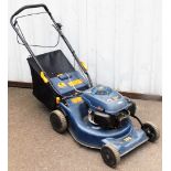 A McAllister petrol rotary lawn mower.