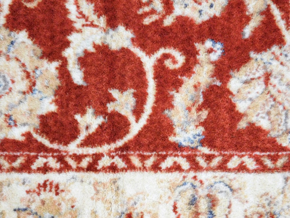 Two Kabir Goby rugs, retailed by John Lewis in an orange and cream bordering, machine woven, 155cm x - Image 2 of 3