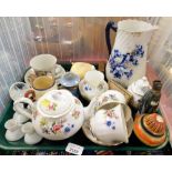 Various ceramics and effects, to include part tea wares, commemorative wares, blue and white wares,