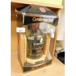 A Jack Daniels gentleman Jack novelty bottle and dispenser, boxed. (empty)