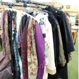 Various clothing and accessories, to include scarves, Joe Brown's ladies coat, Dennis by Dennis Bass