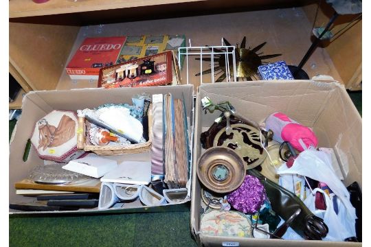 Various Household Effects To Include Place Mats Sewing Box Pictures 