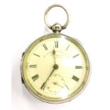 An Edwardian silver pocket watch, the enamel dial stamped J. G Graves, Sheffield, the Express Englis