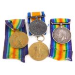 A collection of WWI medals, to include the 1914-18 medal awarded to 30495 Private T Stanyon, another