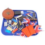 A quantity of collectables, to include penknives with horn handles, various lighters, a Royal commem