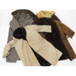 Vintage coats, to include two sheepskin jackets.