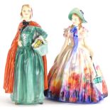 Two Royal Doulton porcelain figurines, of Jean HN2032, 19.5cm high, and a figure of Easter Day. (2)