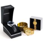 A quantity of watches, jewellery and effects, to include a gold plated Rotary Gent's wristwatch, box
