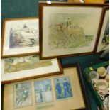 Two framed print montages, each titled Undelivered telegrams, three in two common frames, and four s