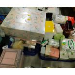 A quantity of ladies toiletries, to include Bayliss and Harding, Simple soap, Ponds cream, etc. (2 t