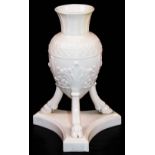 A first period Belleek amphora vase of the rare large size, 17cm high. For a similar example see B