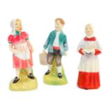 Three Royal Doulton figures, comprising Jack HN2060., Choir Boy HN2141., and Jill HN2061. (AF) (3)