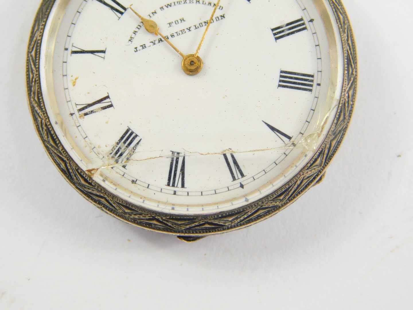 A Swiss silver cased gentleman's pocket watch, for J B Yabsley, 72 Ludgate Hill, London., open faced - Image 3 of 6