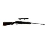 A Webley Falcon air rifle, no A22, by Webley & Scott, together with a 4x15 gun sight, and guarantee,