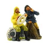 A Royal Doulton figure modeled as The Boatman HN2417, and another modeled as Sea Harvest HN2257. (2)