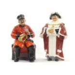 A Royal Doulton figure modeled as Past Glory HN2484, and another modeled as The Mayor HN2280. (2)
