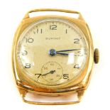 A Summit 9ct gold cased gentleman's wristwatch, circular champagne dial bearing Arabic numerals, sub