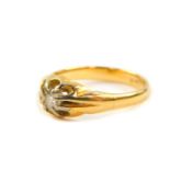 An 18ct gold and diamond gentleman's solitaire ring, high claw set, approx 1/2ct, size S, 5.8g.