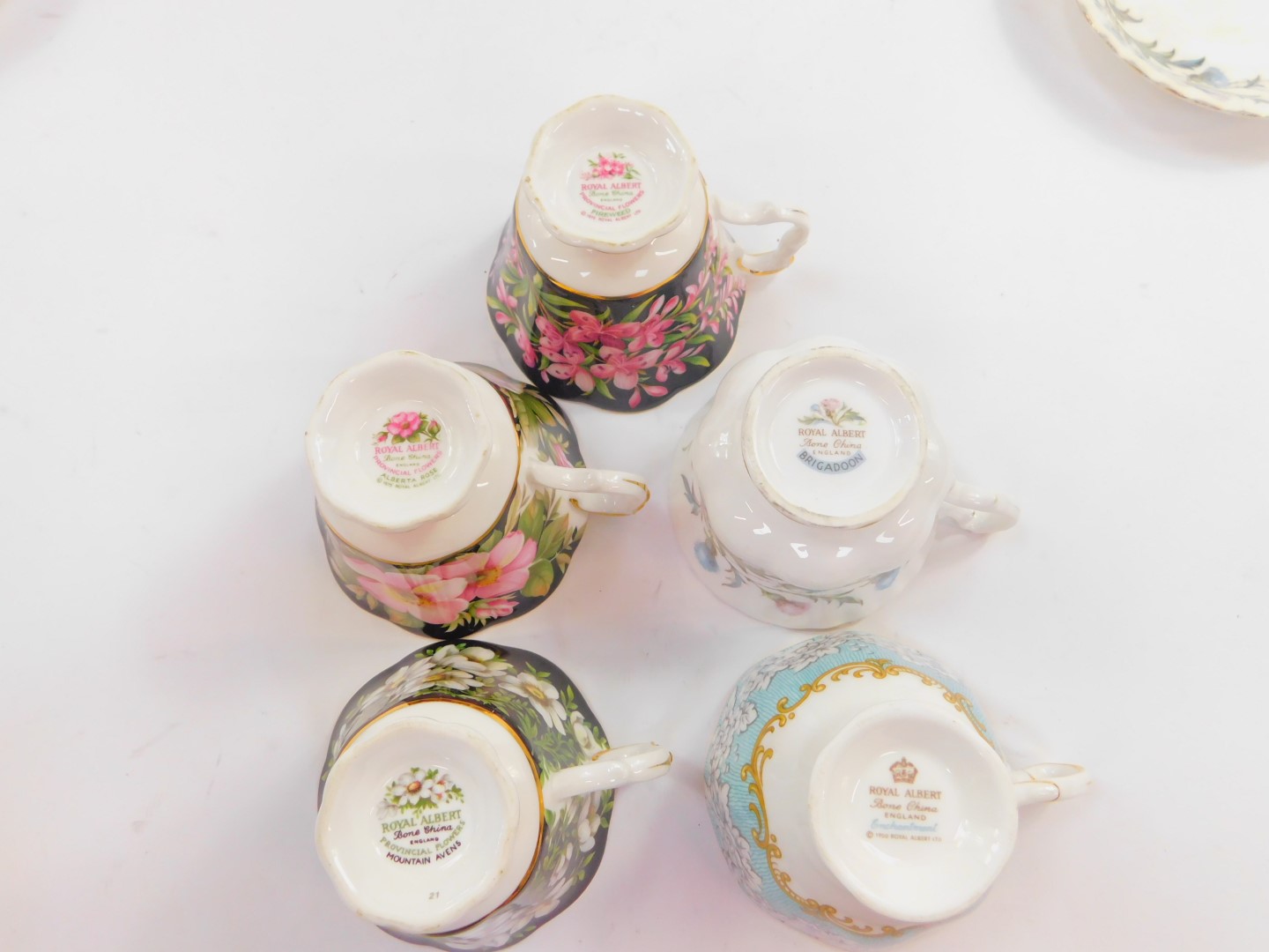 Three Royal Albert porcelain tea cups and saucers, decorated in the Provincial Flowers pattern, comp - Image 2 of 2