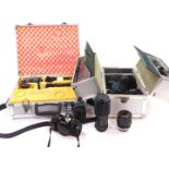 A Canon A-1 camera, with a Hoya 58mm Skylight (IB lens) FD 50mm 1:1.4, zoom lens, FD 50mm 1:1.4, zoo