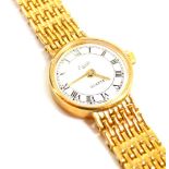 An Everite 9ct gold cased lady's wristwatch, circular white dial bearing Roman numerals, Quartz move