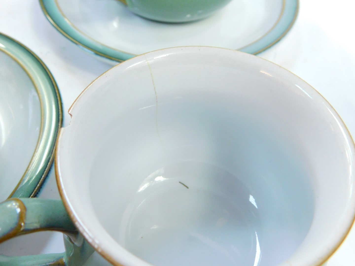 A group of Denby pottery decorated in the Regency Green pattern, comprising a tureen and cover, butt - Image 2 of 3