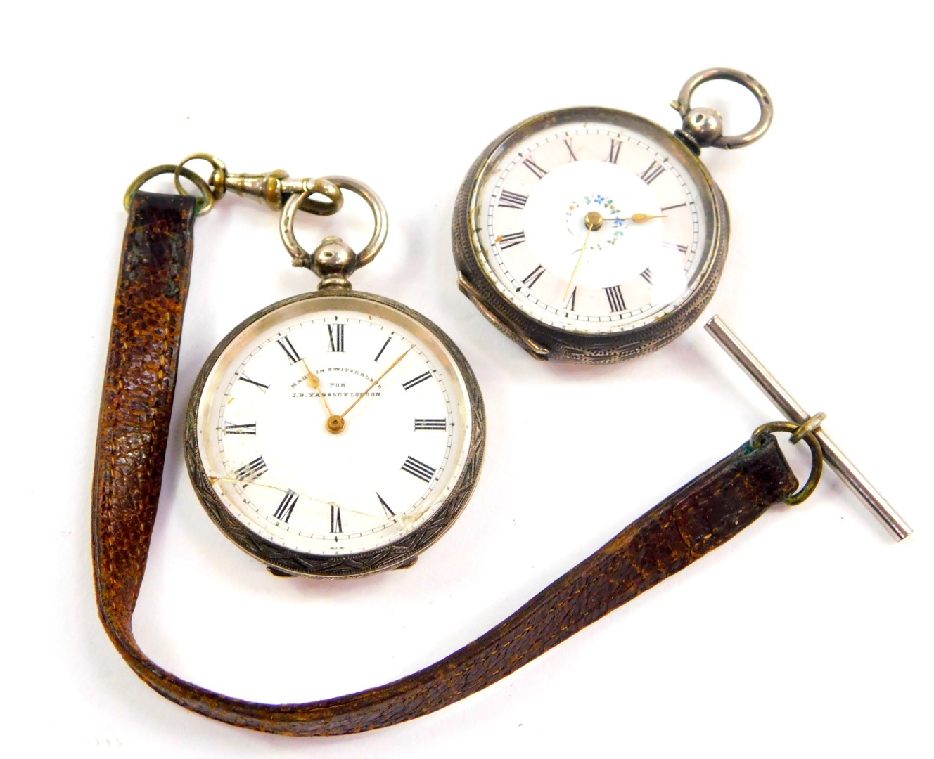 A Swiss silver cased gentleman's pocket watch, for J B Yabsley, 72 Ludgate Hill, London., open faced