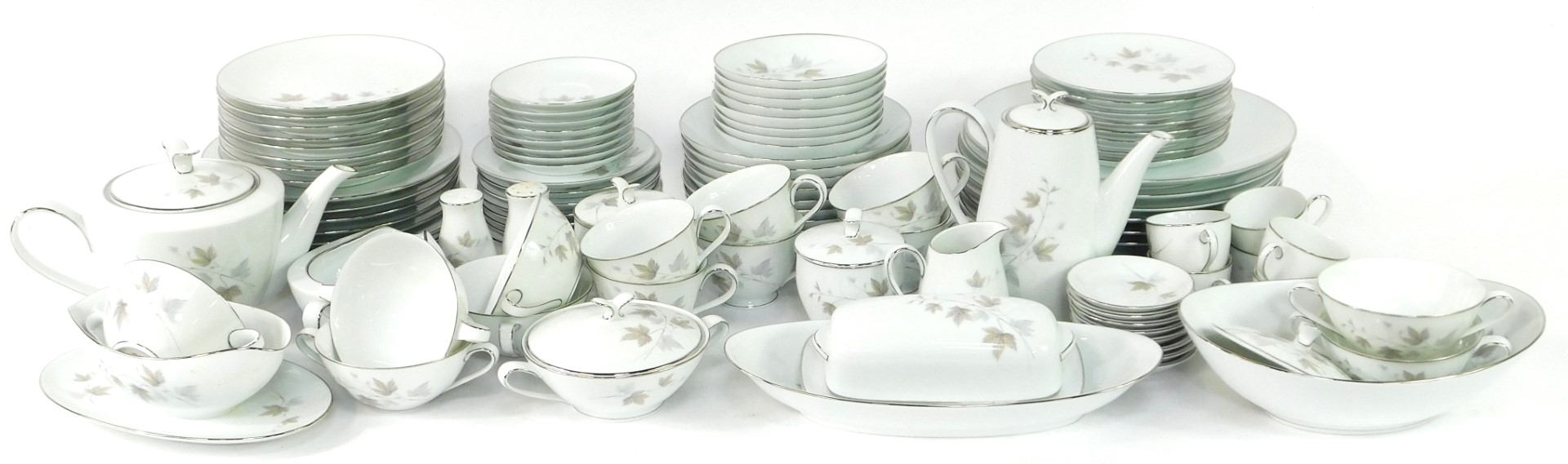 A Noritake porcelain part dinner tea and coffee service decorated in the Harwood pattern, no 6312.,