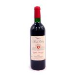 A bottle of Chateau St-Valery Saint Emilion 2000.