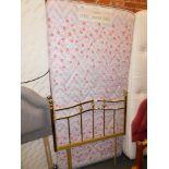 A Dreamworld Consul single bed, mattress and brass bedstead. (3)