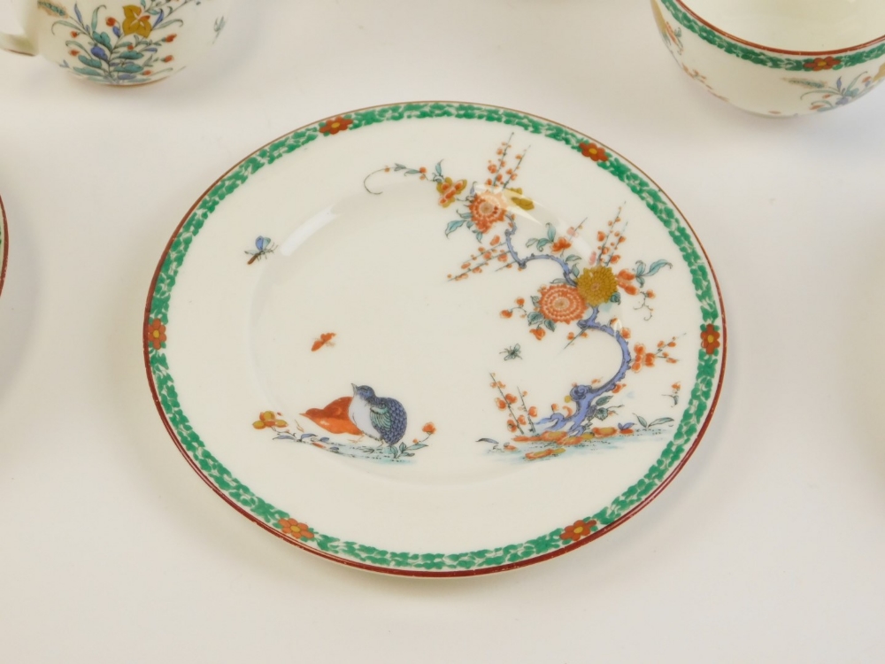 A Royal Worcester Old Bow pattern reproduction part tea service, comprising tea pot, milk jug, sugar - Image 2 of 3