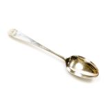 A George III silver Fiddle pattern table spoon, with initials RPR, makers stamp HB Chester, 2½ oz.