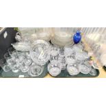 Various glasssware, to include fruit bowl, serving bowls, sundae dishes, glasses, jugs, etc. (4 tray