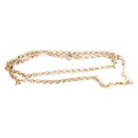 A 9ct gold curb link neck chain, 40cm long, 2.1g.