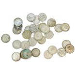 A quantity of foreign part silver coins, to include Swiss Francs.