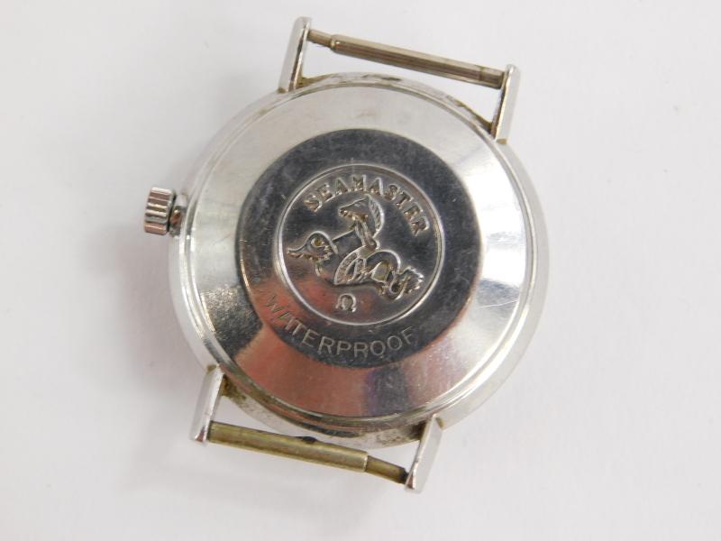 An Omega Seamaster watch head, with silvered dial and gold hands and markers, with date aperture, - Image 2 of 2